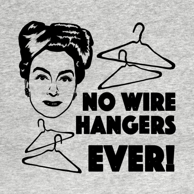 Joan Crawford Mommie Dearest Inspired Illustration, No Wire Hangers Ever by MelancholyDolly